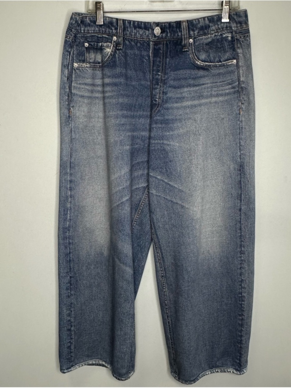 Rag & Bone Pull On Elastic Waist  Marimar Terry Jeans Painted Sweatpants Size XL